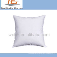 hotel usage white cotton fabric cushion pillow filled with microfiber